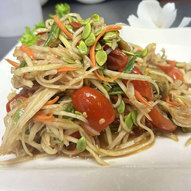 Som Tum with Sweet Crab & Pla Ra Sauce.