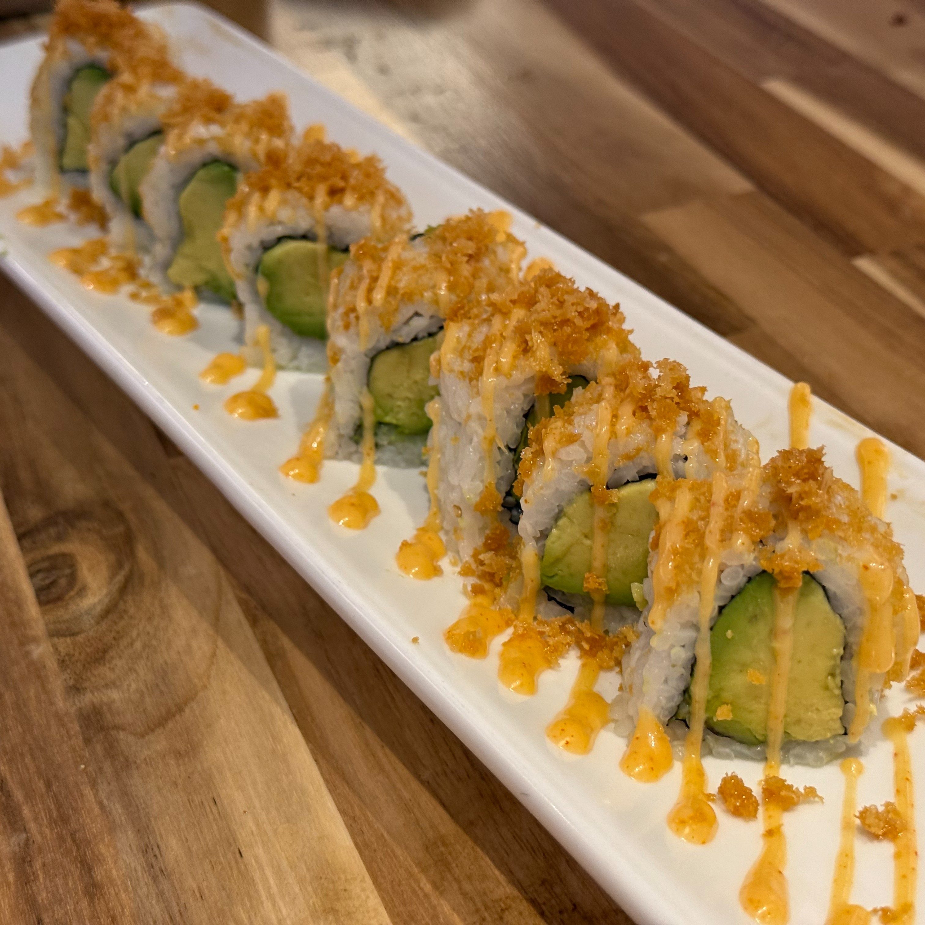 Crunchy Spicy Avocado Roll.