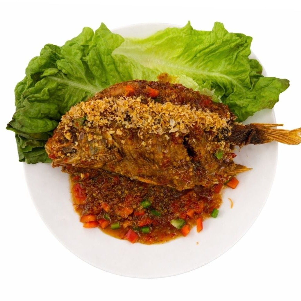 Sweet & Sour Crispy Fish with Rice.